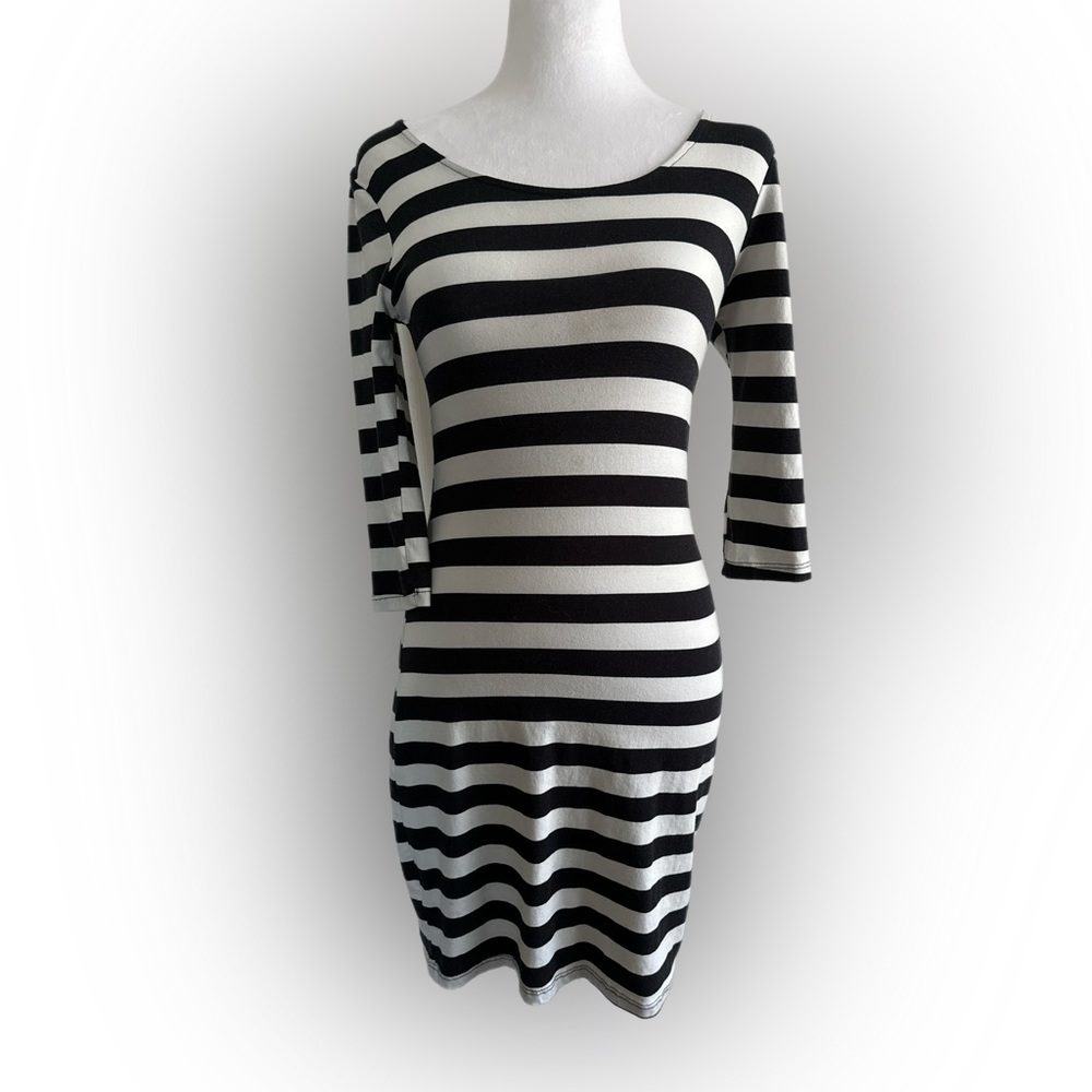 Adam Levine black & white striped dress - size M
